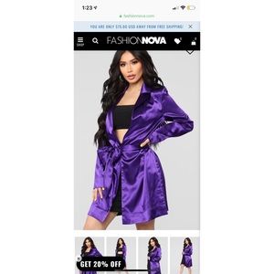 Purple silk jacket
